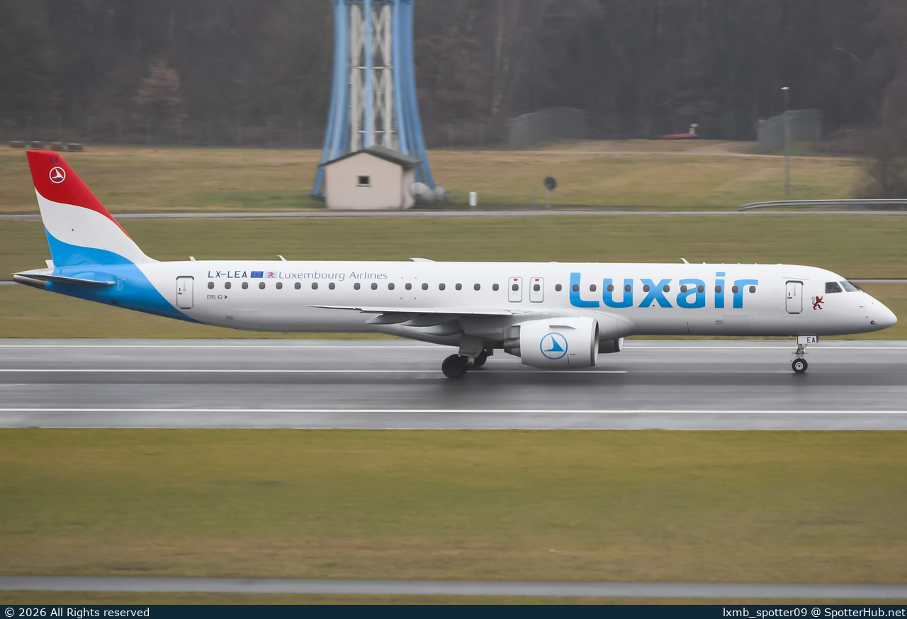 Photo of LX-LEA - Embraer ERJ-195-E2 operated by Luxair
