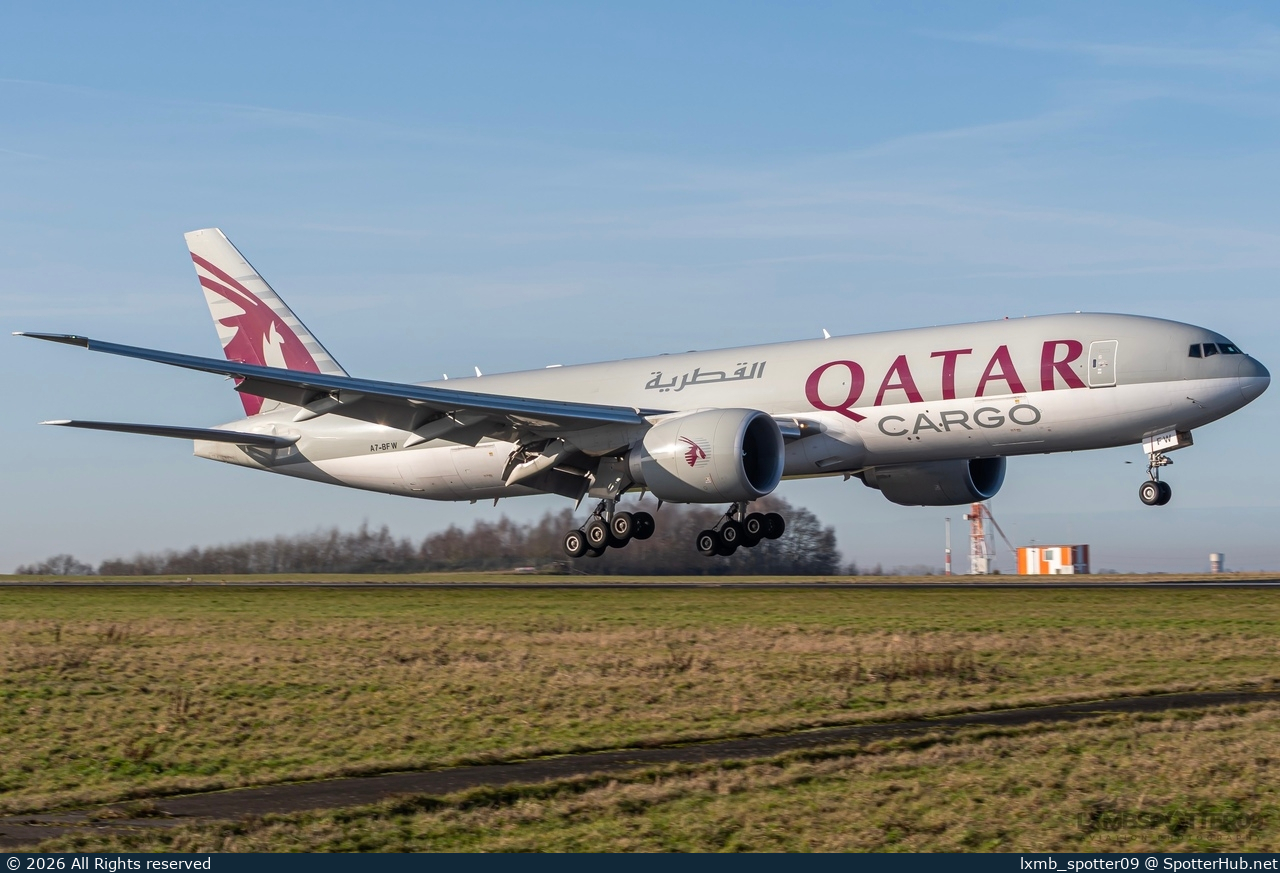 Photo of A7-BFW - Boeing 777-F operated by Qatar Airways Cargo