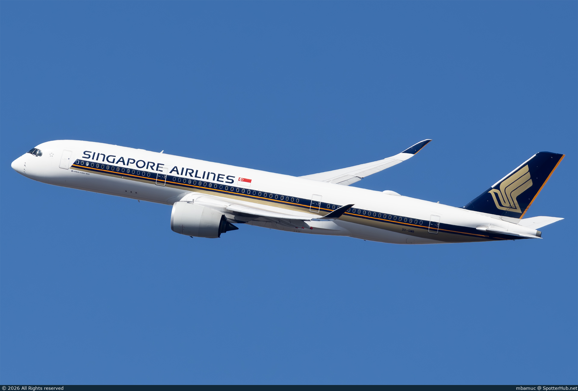 Photo of 9V-SMR - Airbus A350-941 operated by Singapore Airlines