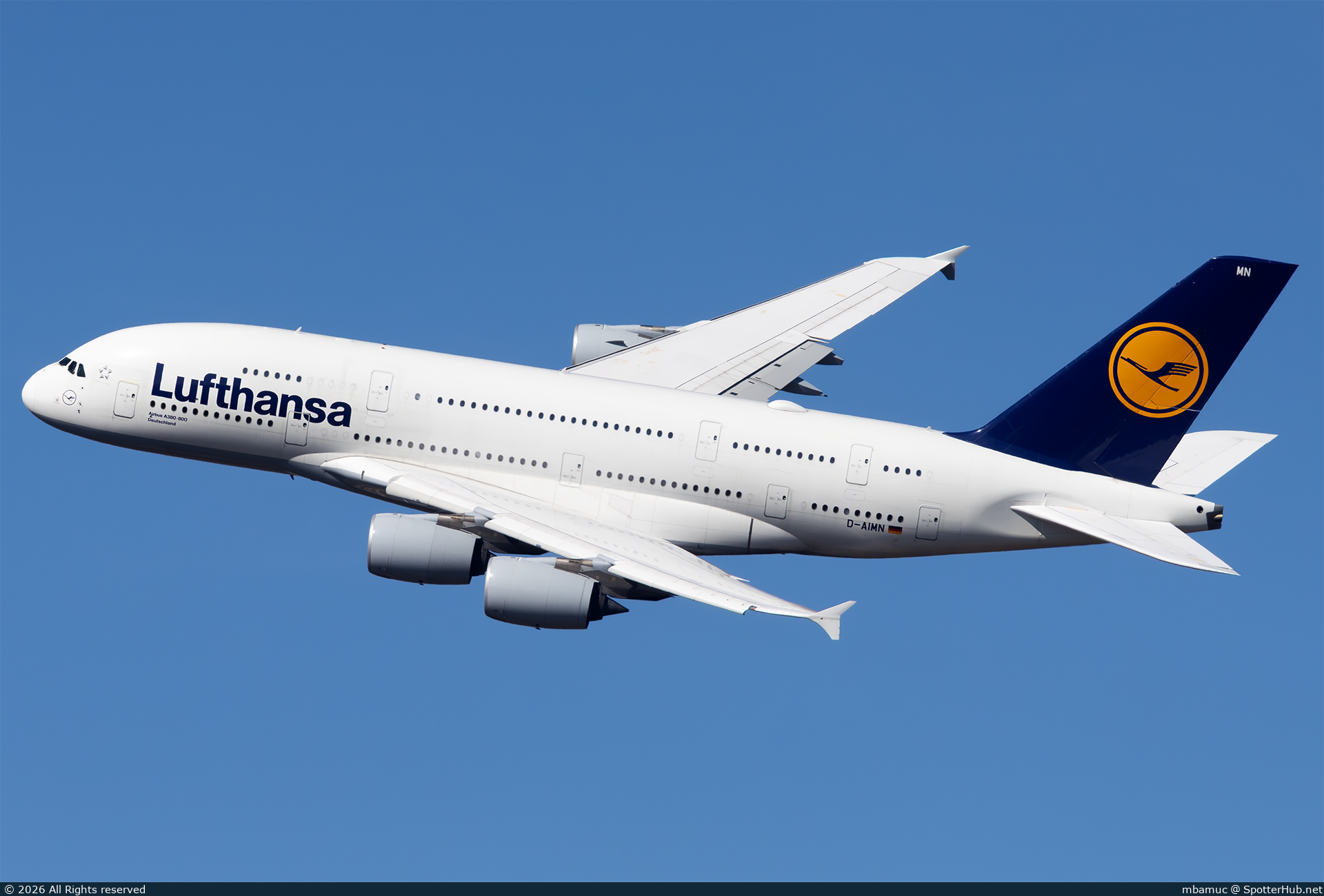 Photo of D-AIMN - Airbus A380-841 operated by Lufthansa