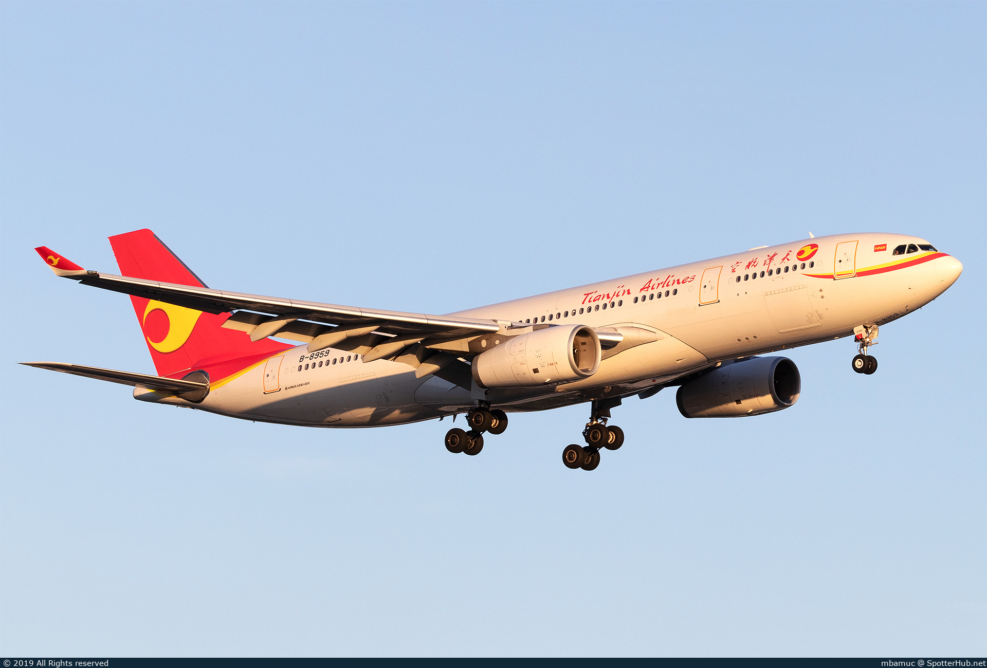 Photo of B-8959 - Airbus A330-243 operated by Tianjin Airlines