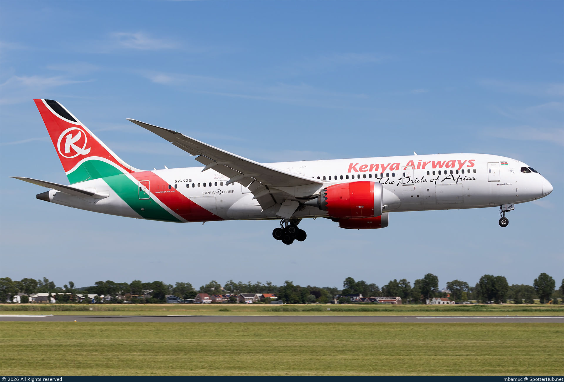 Photo of 5Y-KZG - Boeing 787-8 Dreamliner operated by Kenya Airways