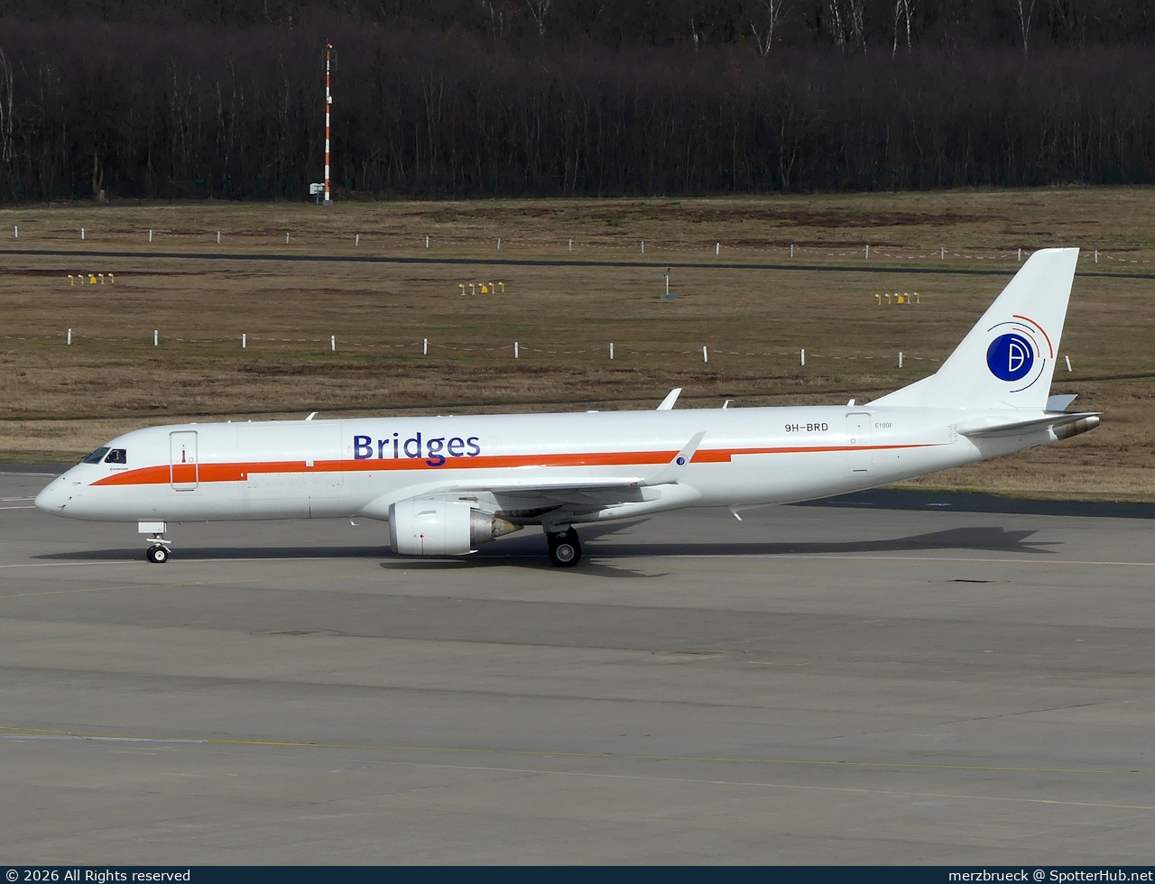 Photo of 9H-BRD - Embraer ERJ-190AR(F) operated by Bridges Air Cargo