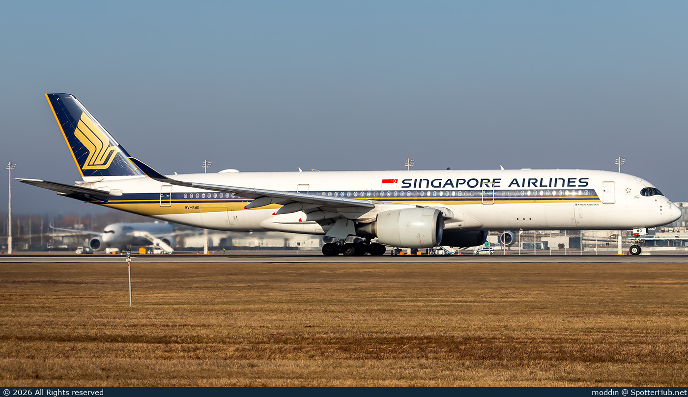 Photo of 9V-SMO - Airbus A350-941 operated by Singapore Airlines