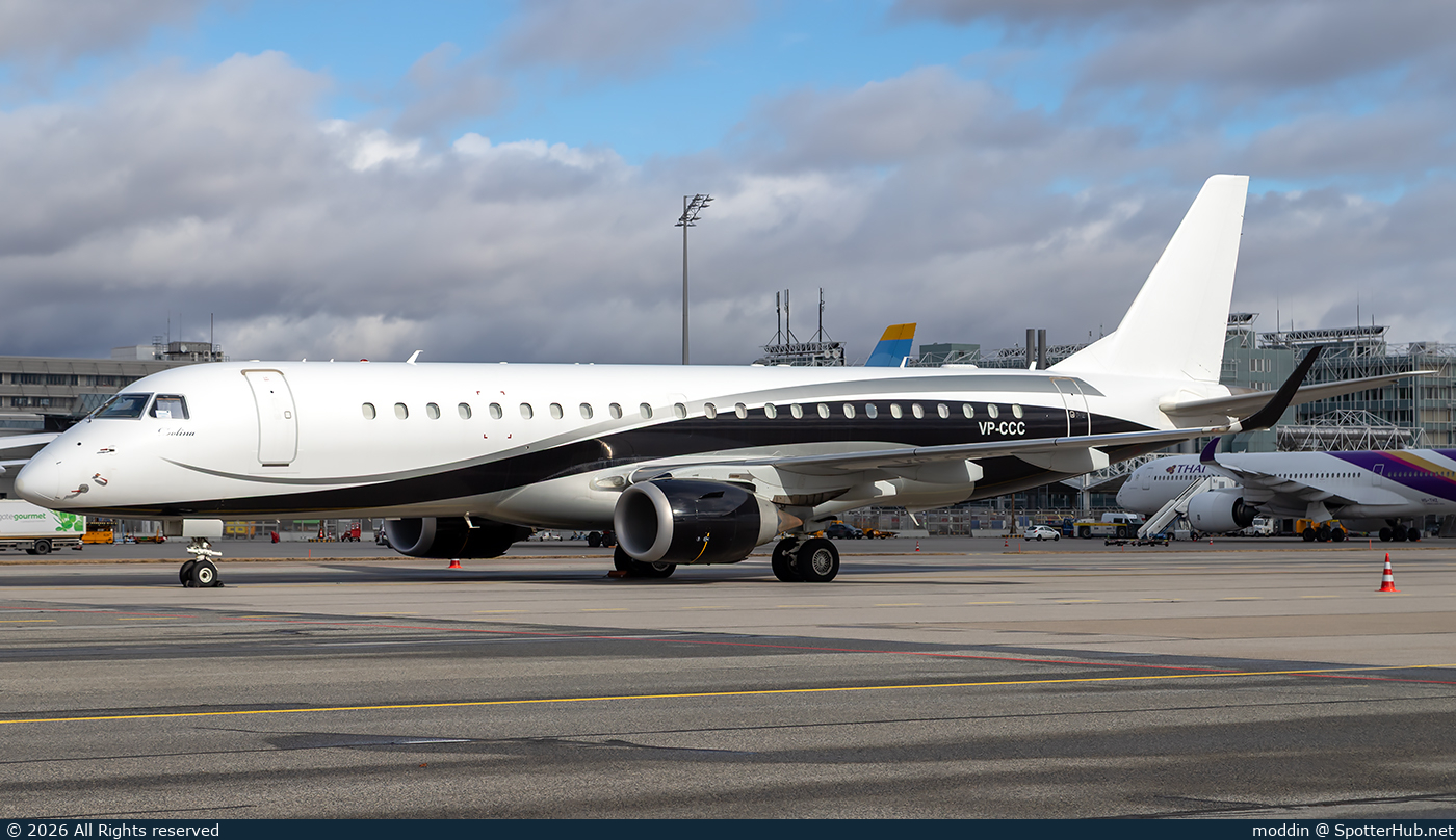 Photo of VP-CCC - Embraer Lineage 1000 operated by Arab Wings Company