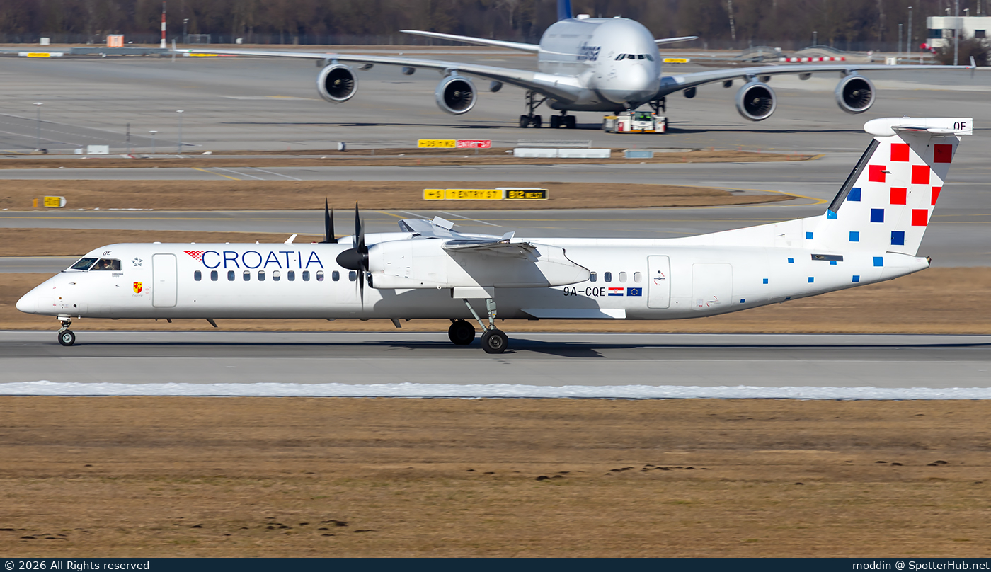 Photo of 9A-CQE - Bombardier DHC-8-402 Dash 8 Q400 operated by Croatia Airlines