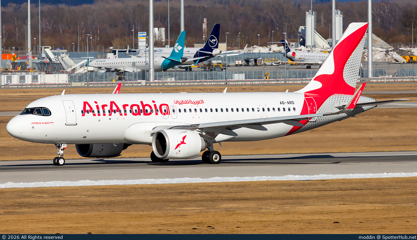Photo of A6-ARD - Airbus A320-251N operated by Air Arabia