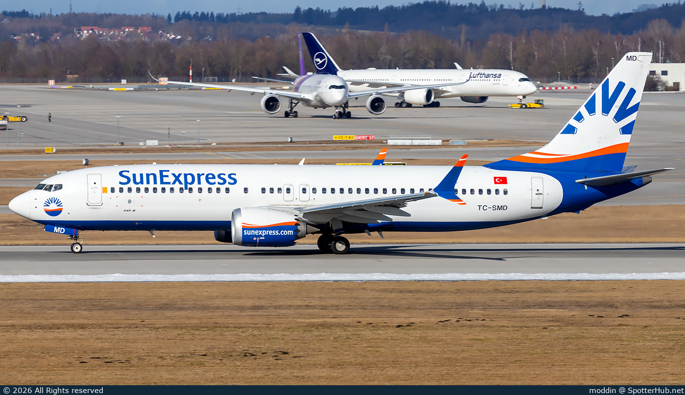 Photo of TC-SMD - Boeing 737 MAX 8 operated by SunExpress