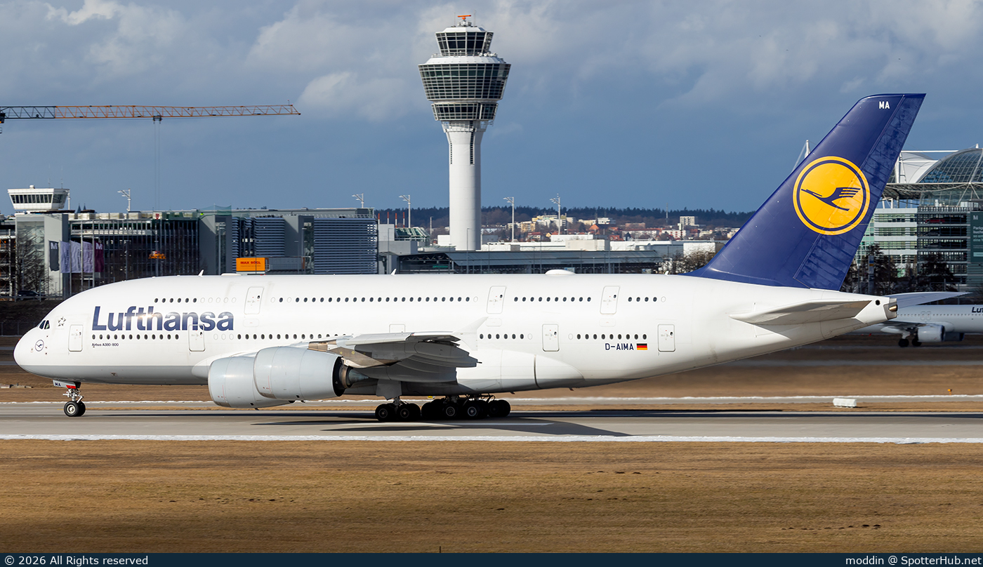 Photo of D-AIMA - Airbus A380-841 operated by Lufthansa