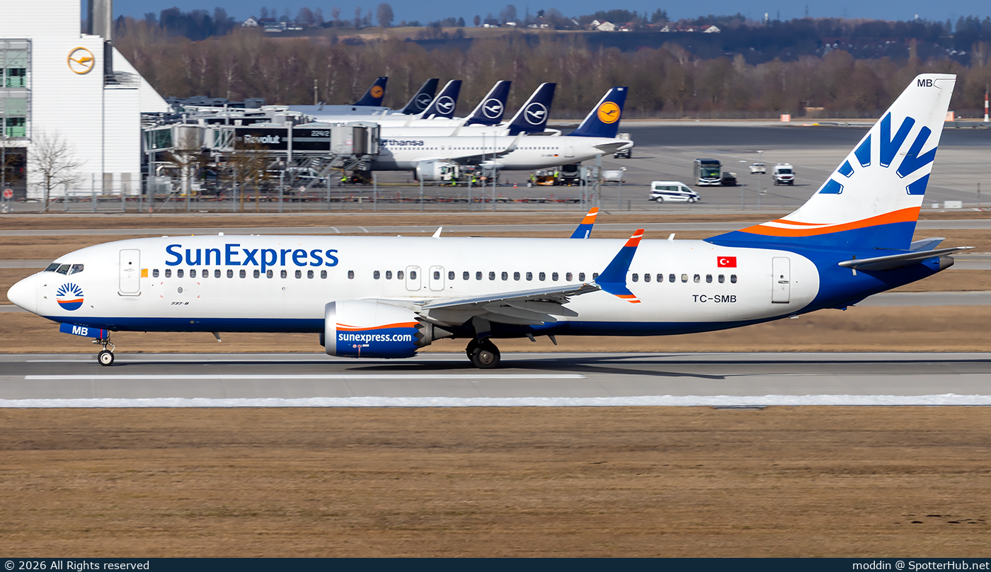 Photo of TC-SMB - Boeing 737 MAX 8 operated by SunExpress