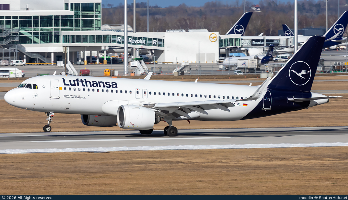 Photo of D-AINL - Airbus A320-271N operated by Lufthansa