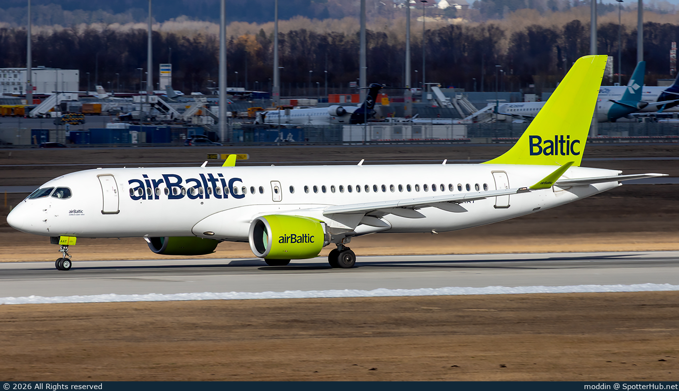 Photo of YL-AAT - Airbus A220-300 operated by airBaltic