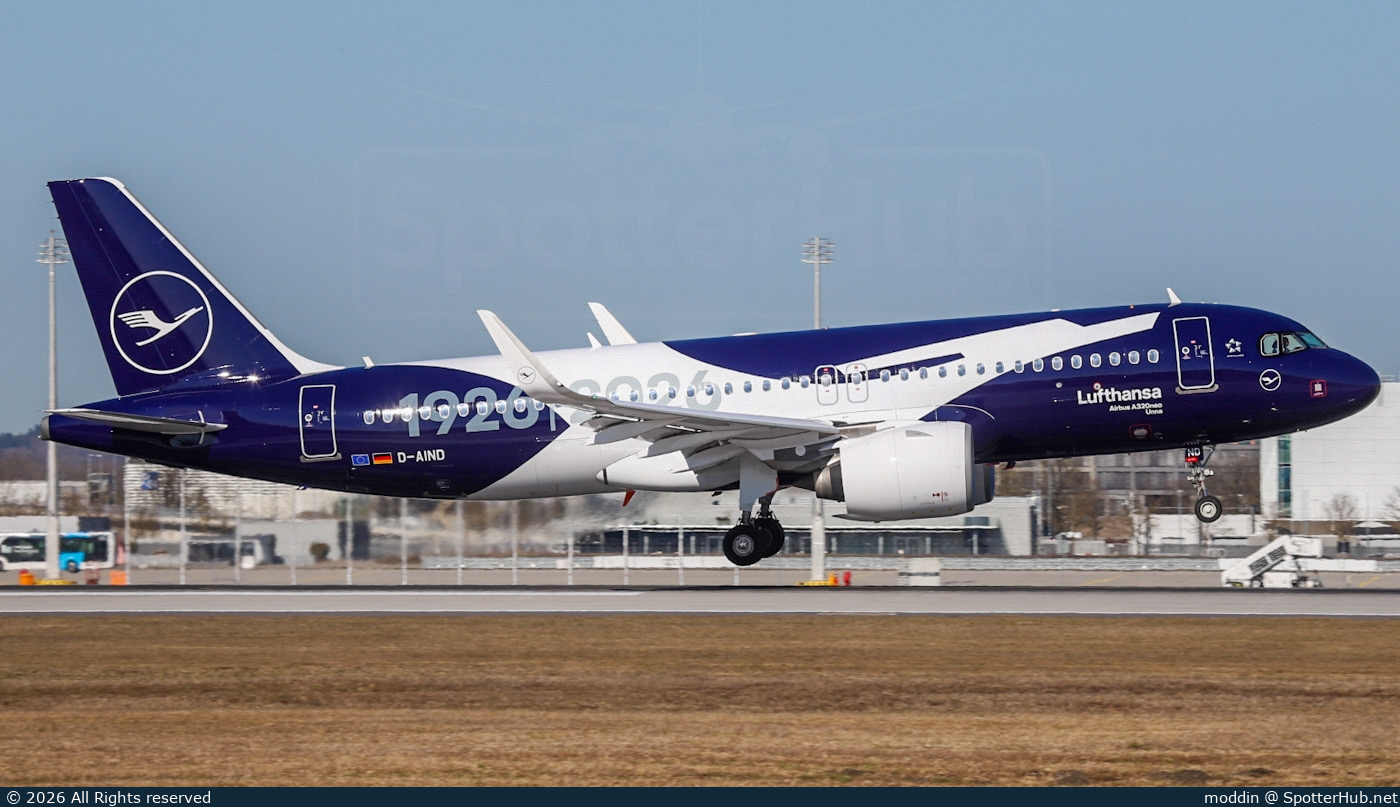 Photo of D-AIND - Airbus A320-271N operated by Lufthansa