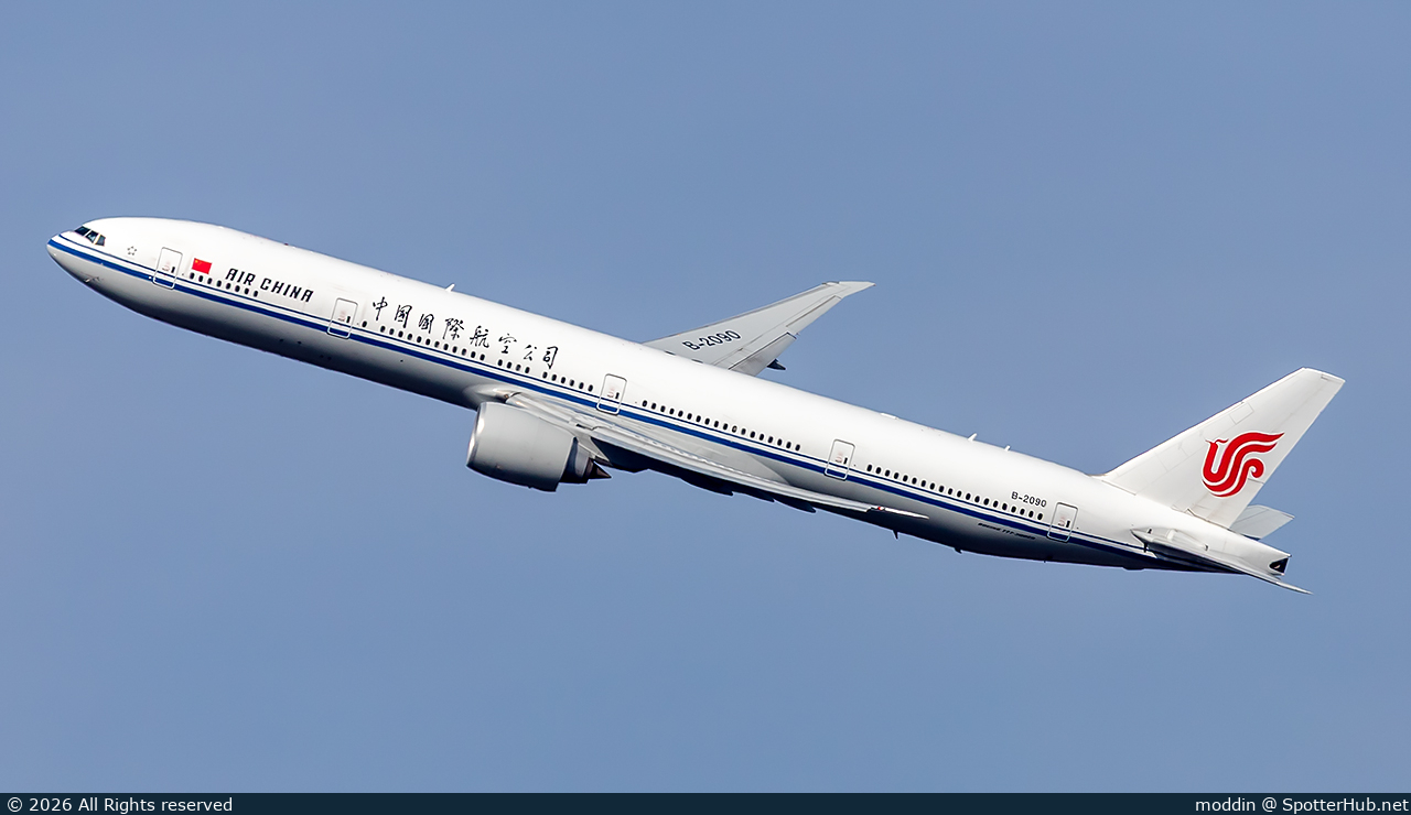 Photo of B-2090 - Boeing 777-39L(ER) operated by Air China
