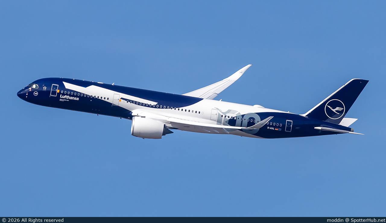Photo of D-AIXL - Airbus A350-941 operated by Lufthansa
