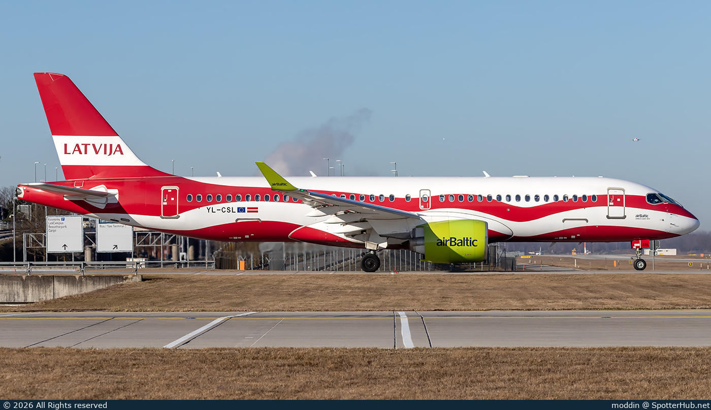 Photo of YL-CSL - Airbus A220-300 operated by airBaltic
