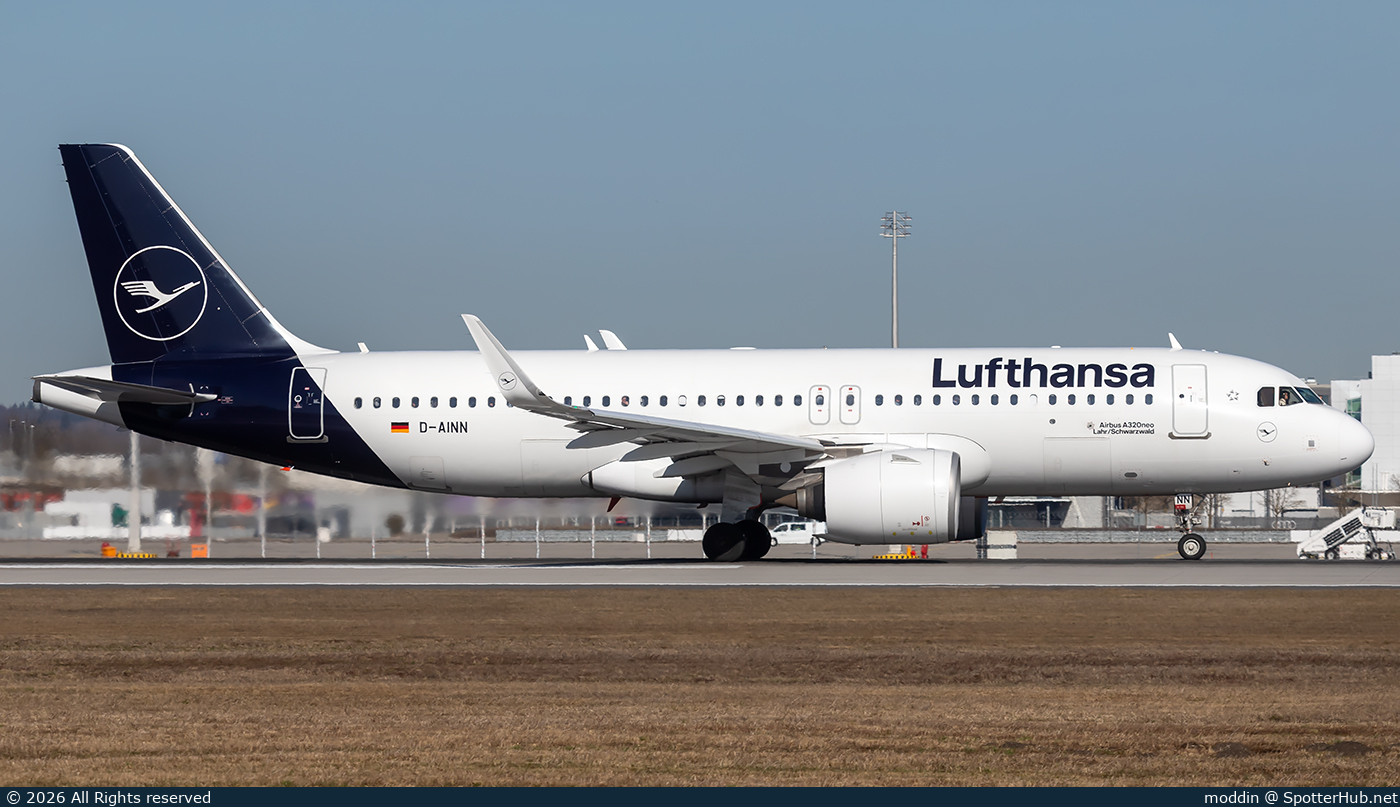 Photo of D-AINN - Airbus A320-271N operated by Lufthansa