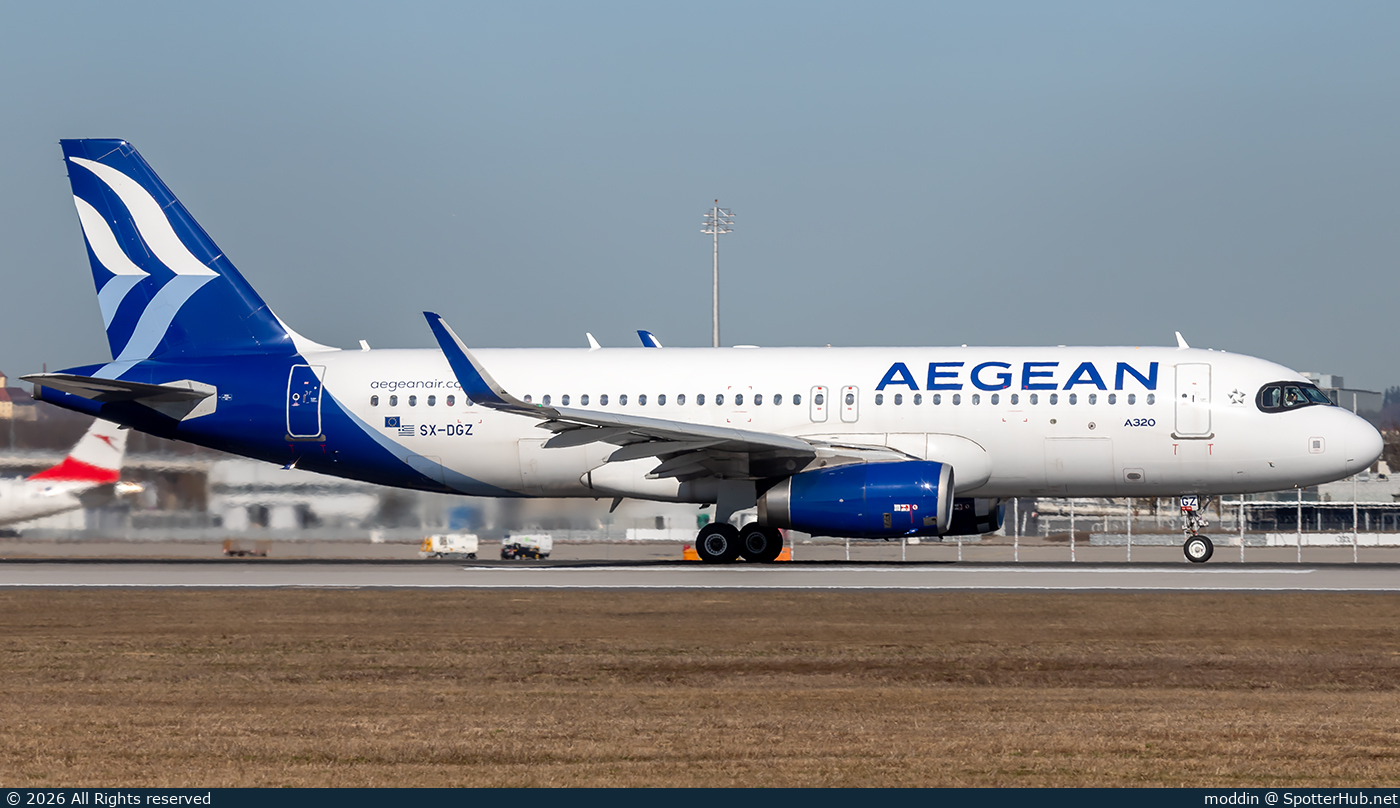 Photo of SX-DGZ - Airbus A320-232 operated by Aegean Airlines