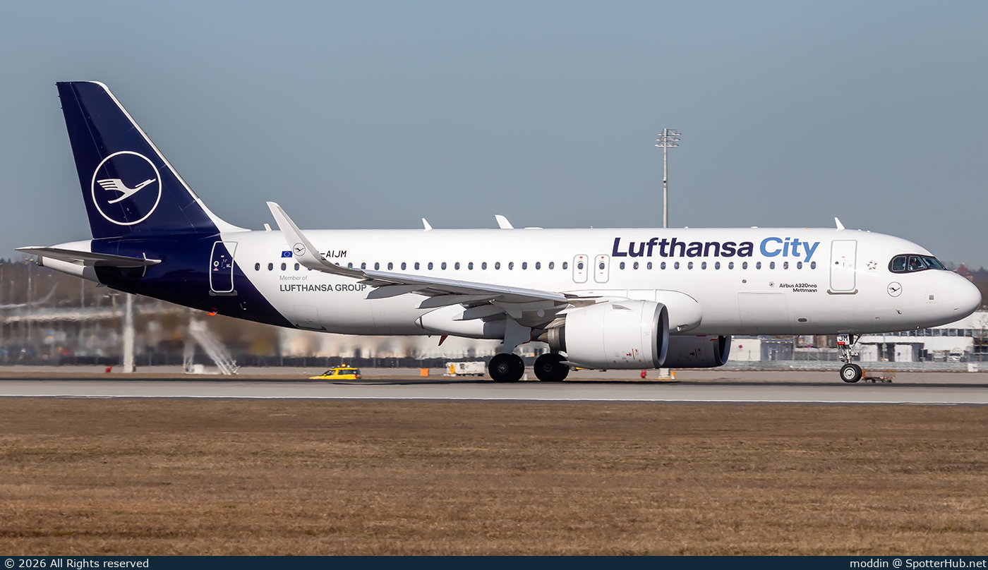 Photo of D-AIJM - Airbus A320-271N operated by Lufthansa City Airlines