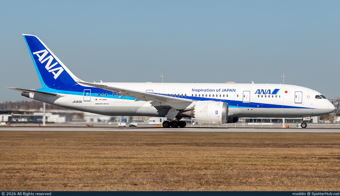 Photo of JA813A - Boeing 787-8 Dreamliner operated by ANA All Nippon Airways (opb Air Japan)