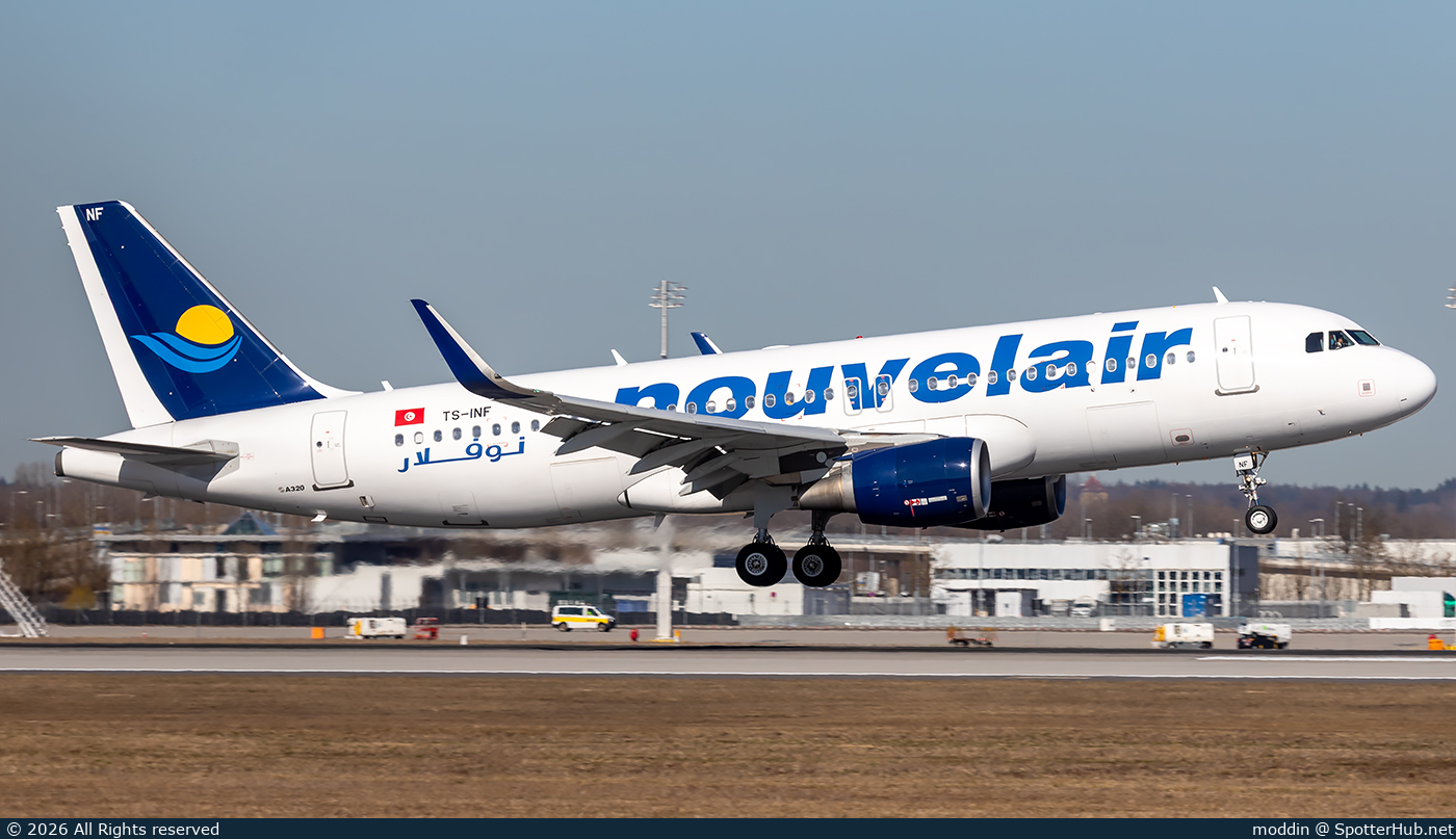 Photo of TS-INF - Airbus A320-214 operated by Nouvelair