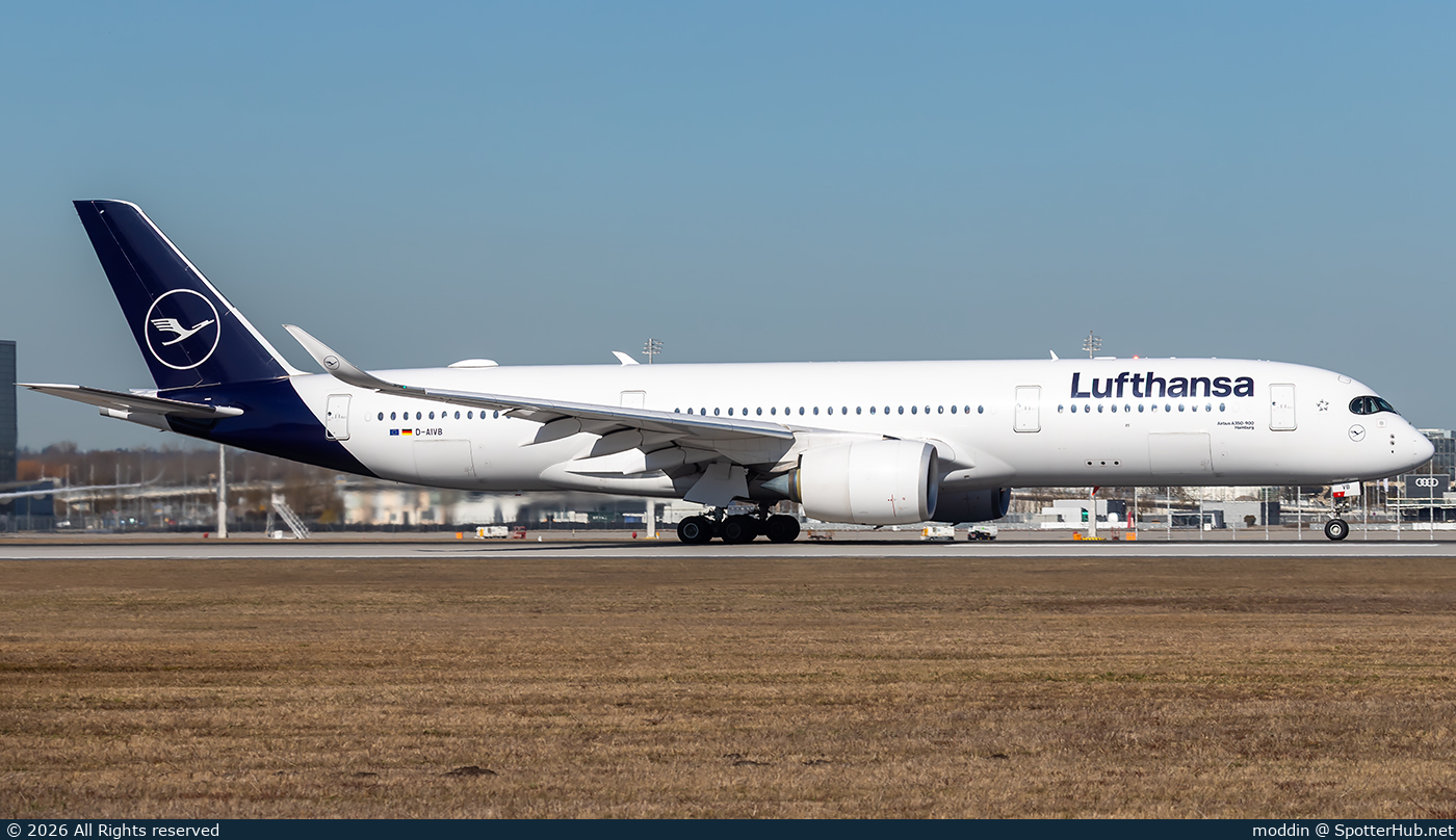 Photo of D-AIVB - Airbus A350-941 operated by Lufthansa