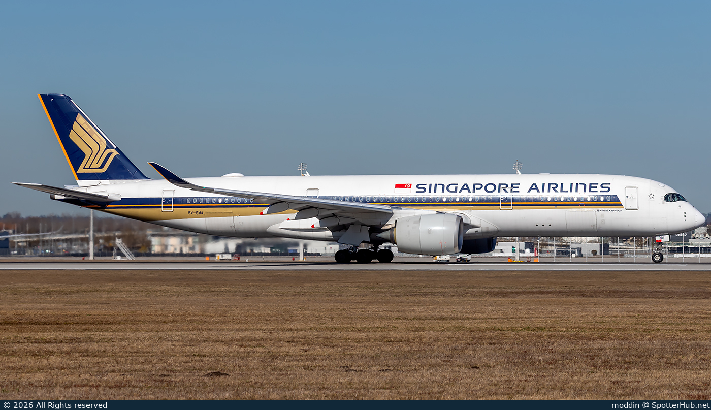 Photo of 9V-SMA - Airbus A350-941 operated by Singapore Airlines