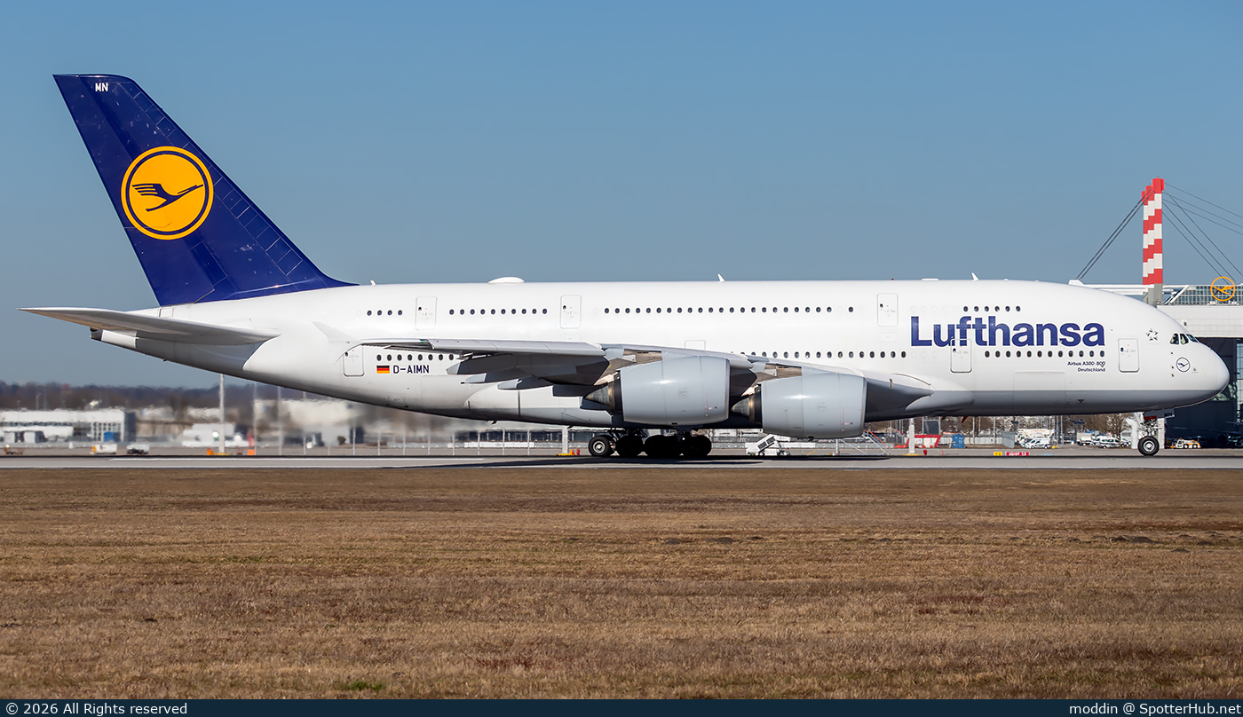 Photo of D-AIMN - Airbus A380-841 operated by Lufthansa
