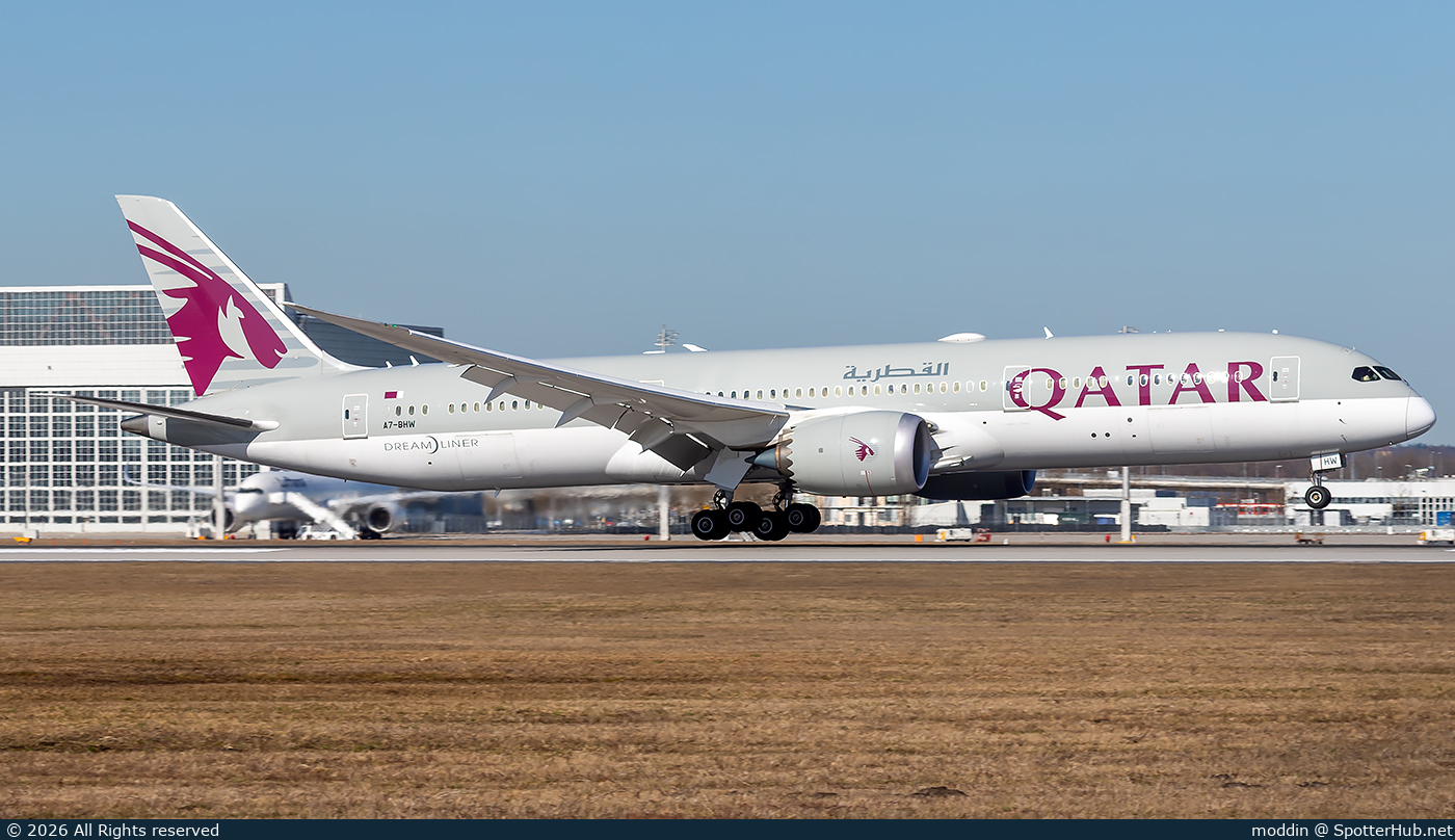 Photo of A7-BHW - Boeing 787-9 Dreamliner operated by Qatar Airways
