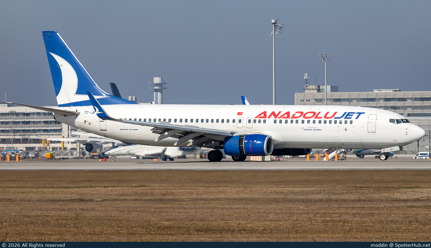 Photo of TC-JKV - Boeing 737-8Q8 operated by AnadoluJet