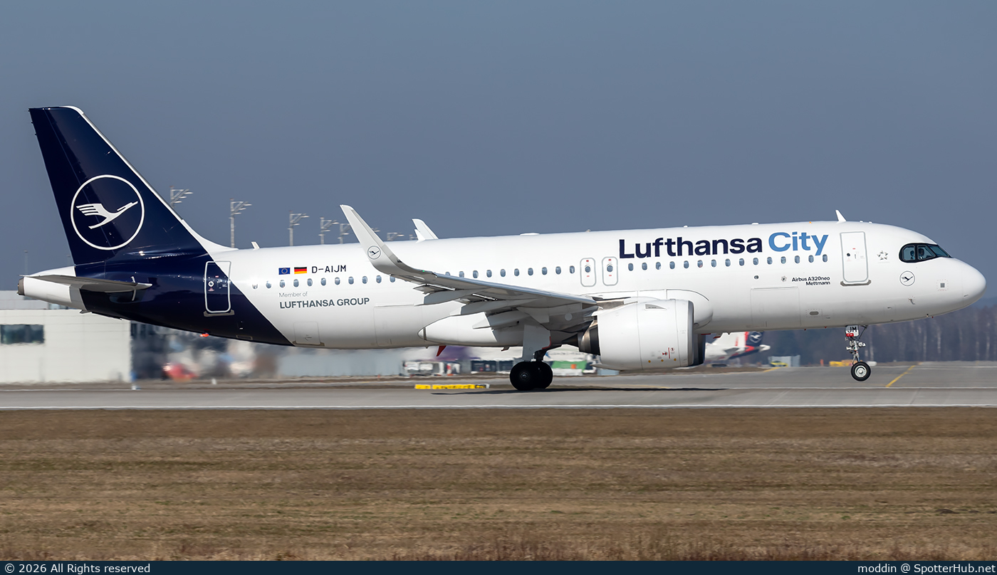 Photo of D-AIJM - Airbus A320-271N operated by Lufthansa City Airlines