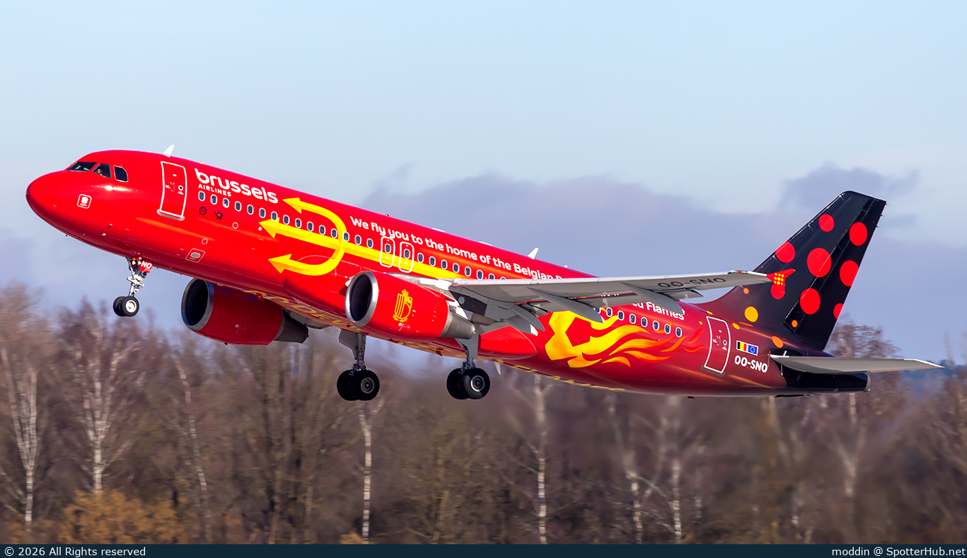 Photo of OO-SNO - Airbus A320-214 operated by Brussels Airlines