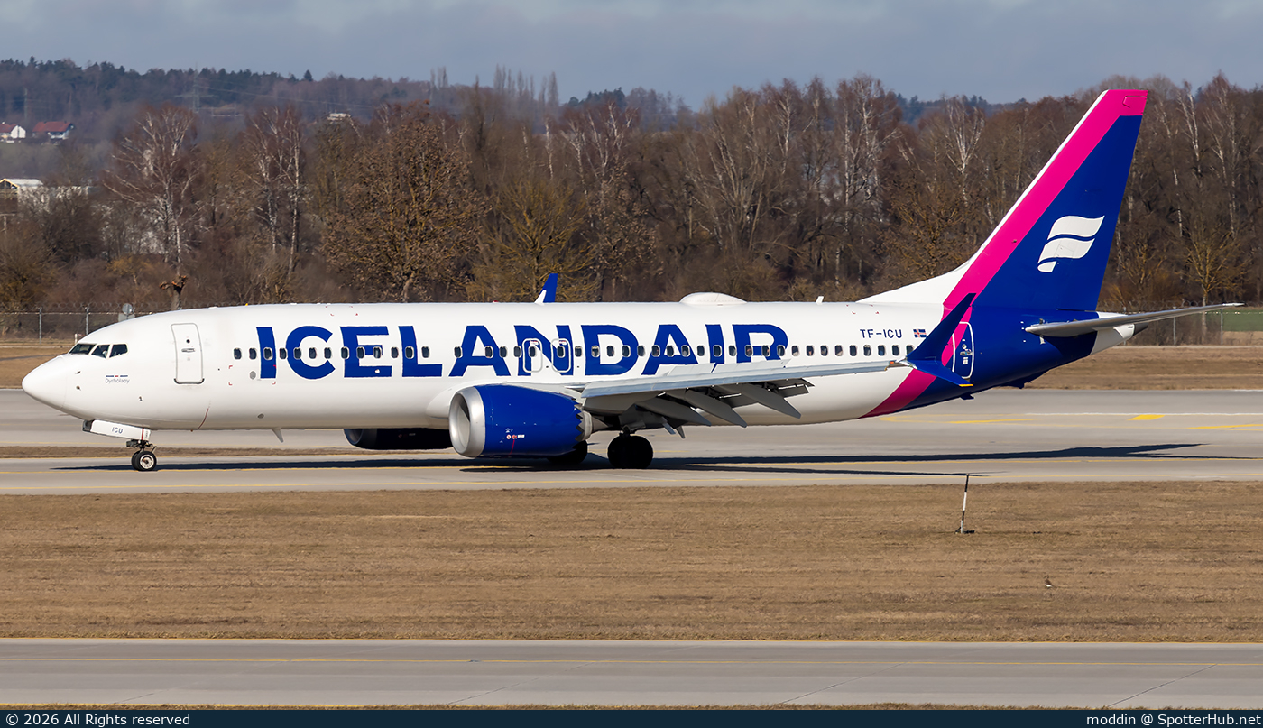 Photo of TF-ICU - Boeing 737 MAX 8 operated by Icelandair