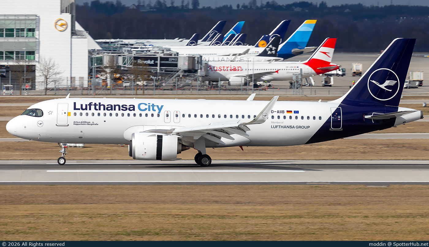 Photo of D-AIIB - Airbus A320-251N operated by Lufthansa City Airlines