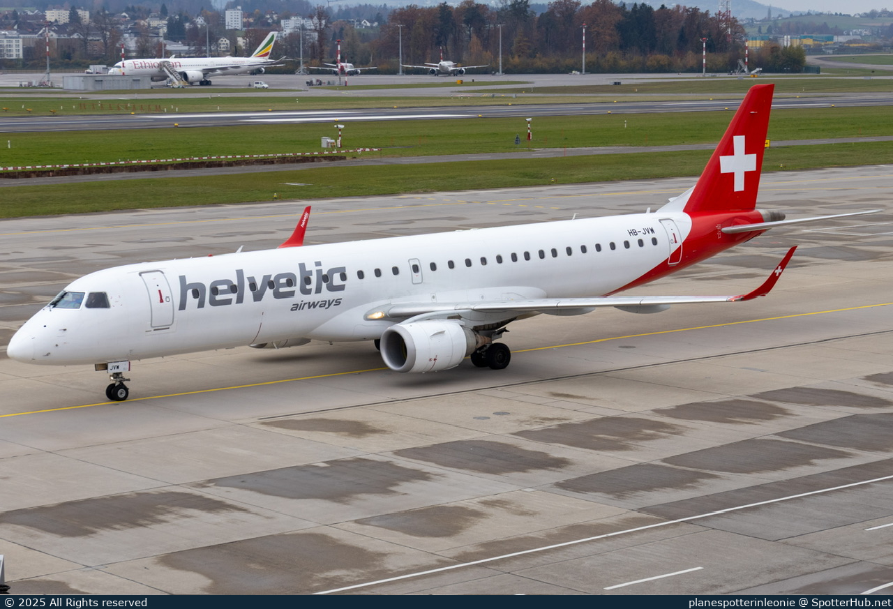 Photo of HB-JVW - Embraer ERJ-195AR operated by Helvetic Airways