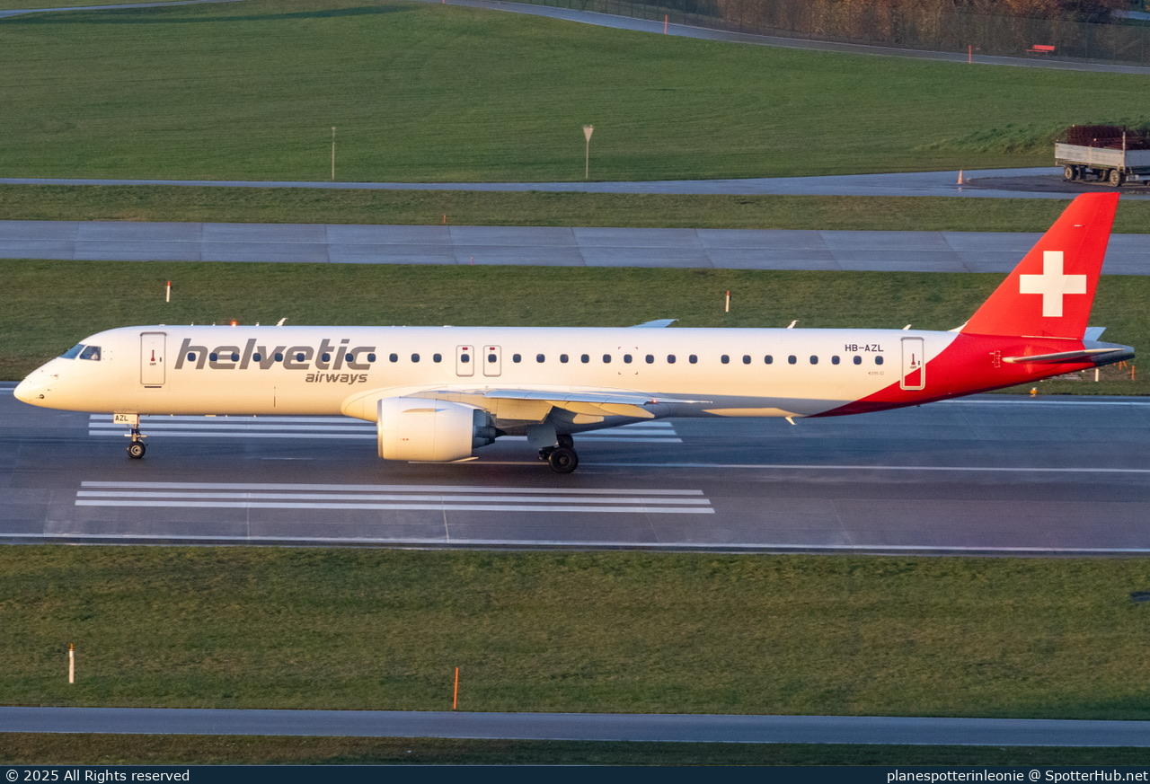 Photo of HB-AZL - Embraer ERJ-195-E2 operated by Helvetic Airways