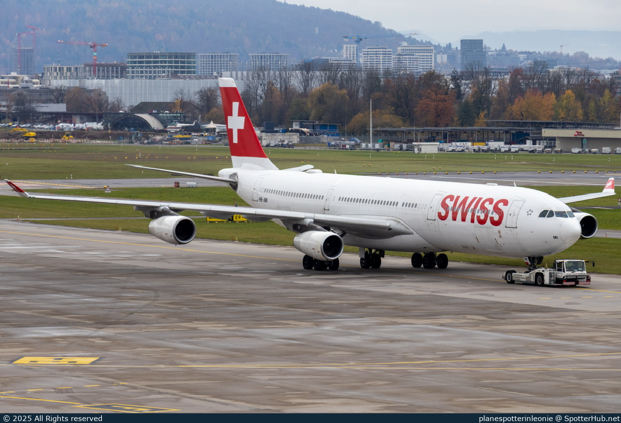 Photo of HB-JMI - Airbus A340-313 operated by Swiss International Air Lines