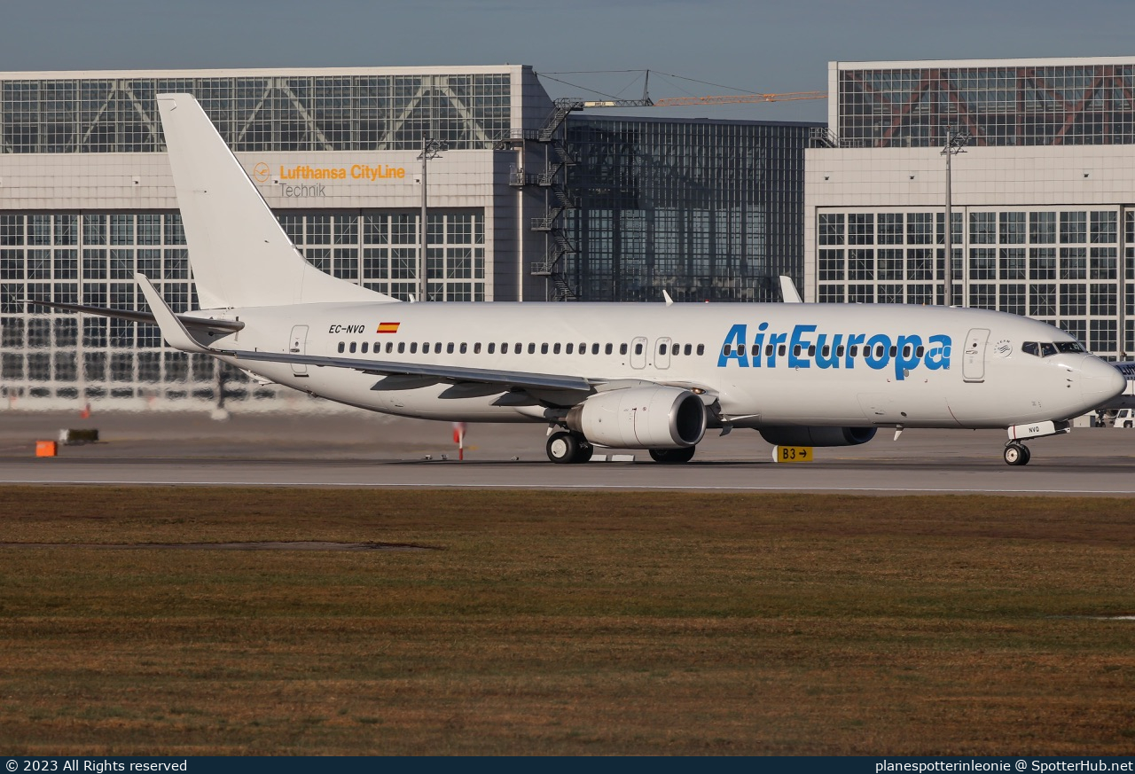 Photo of EC-NVQ - Boeing 737-8AS operated by Air Europa