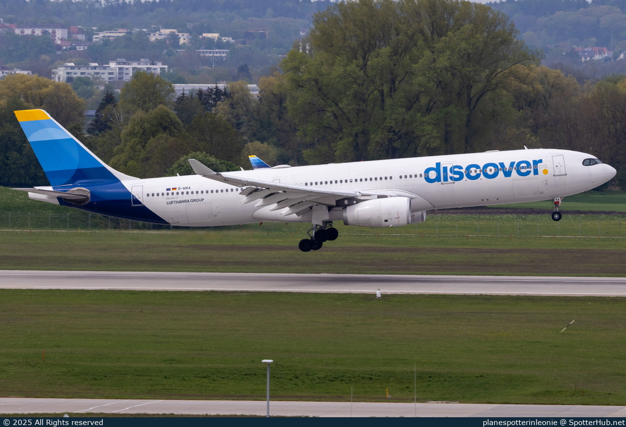 Photo of D-AIKA - Airbus A330-343 operated by Discover Airlines