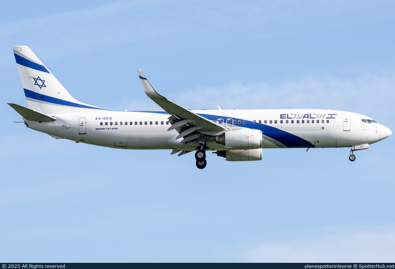 Photo of 4X-EKS - Boeing 737-8HX operated by El Al Israel Airlines