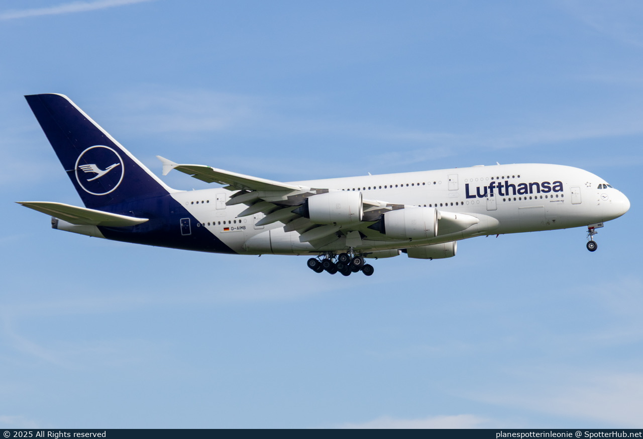 Photo of D-AIMB - Airbus A380-841 operated by Lufthansa