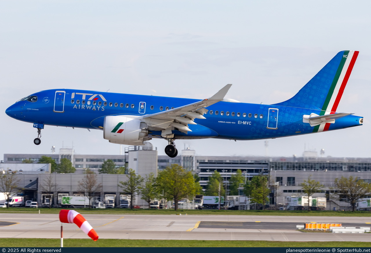 Photo of EI-MVC - Airbus A220-100 operated by ITA Airways