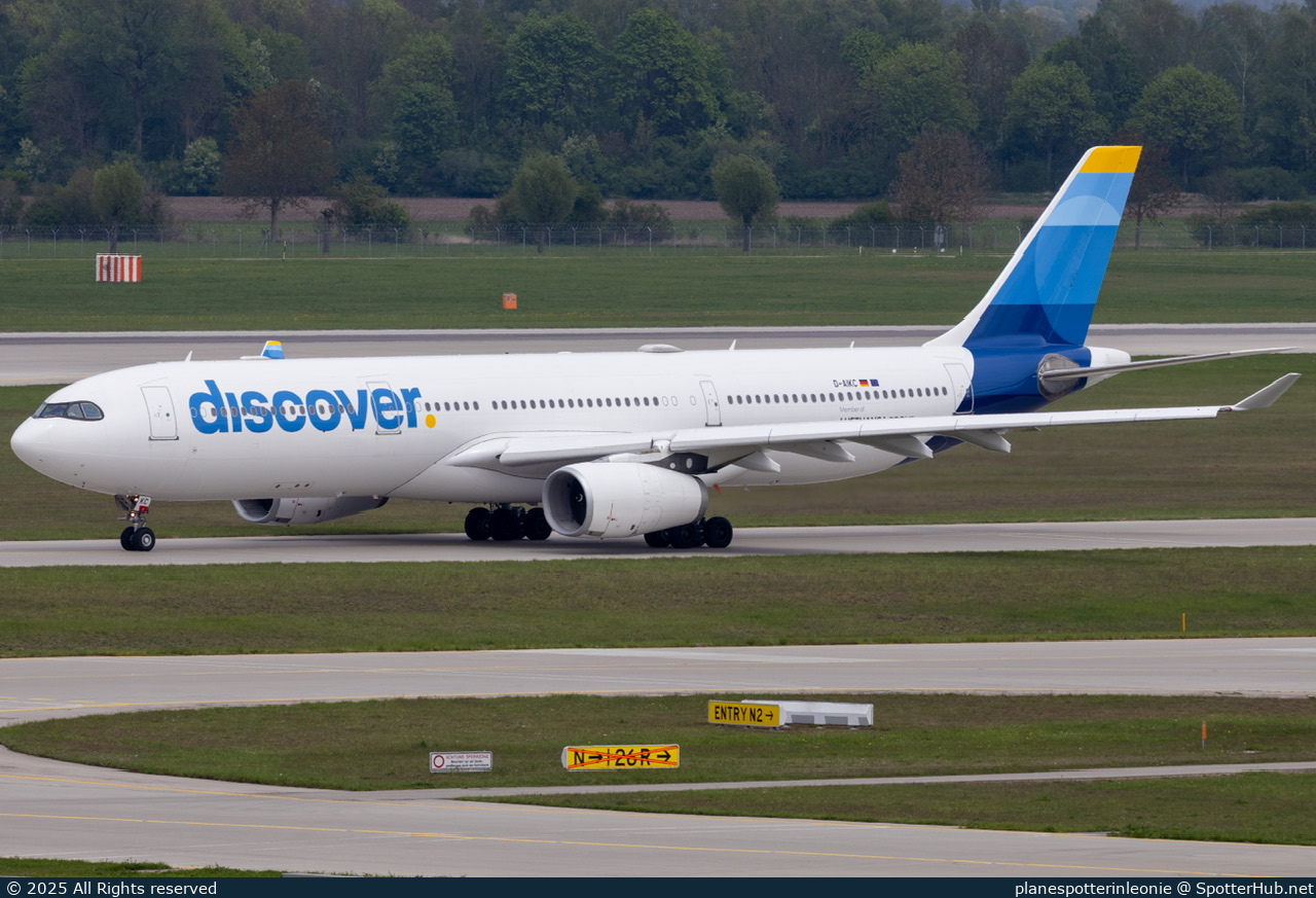 Photo of D-AIKC - Airbus A330-343 operated by Discover Airlines