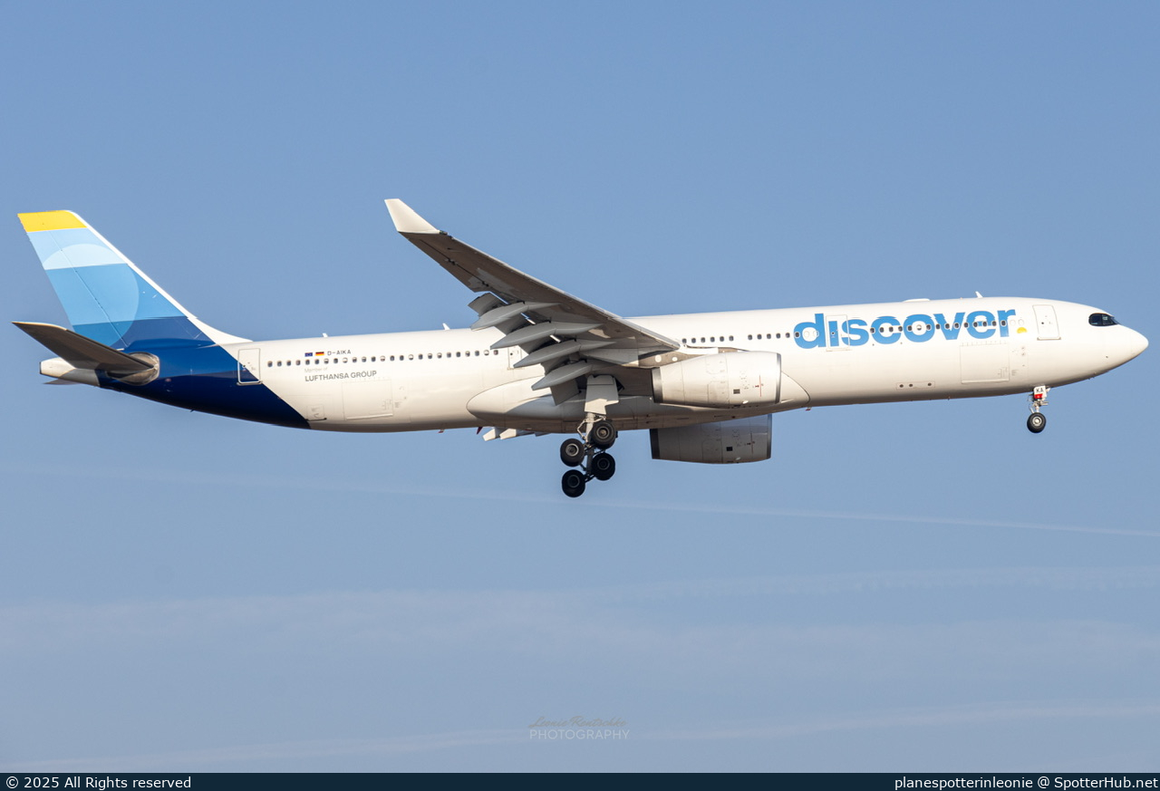Photo of D-AIKA - Airbus A330-343 operated by Discover Airlines