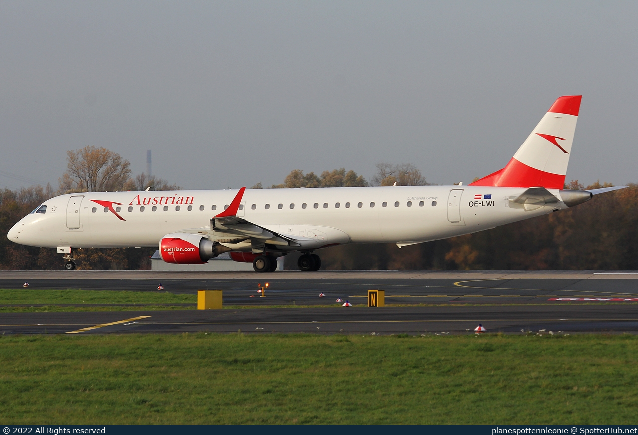 Photo of OE-LWI - Embraer ERJ-195LR operated by Austrian Airlines