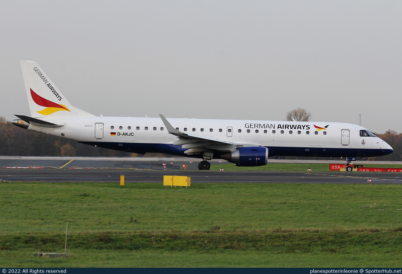 Photo of D-AKJC - Embraer ERJ-190SR operated by German Airways