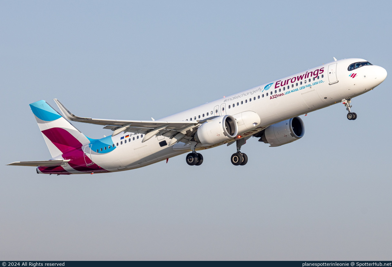 Photo of D-AEEB - Airbus A321-251NX operated by Eurowings