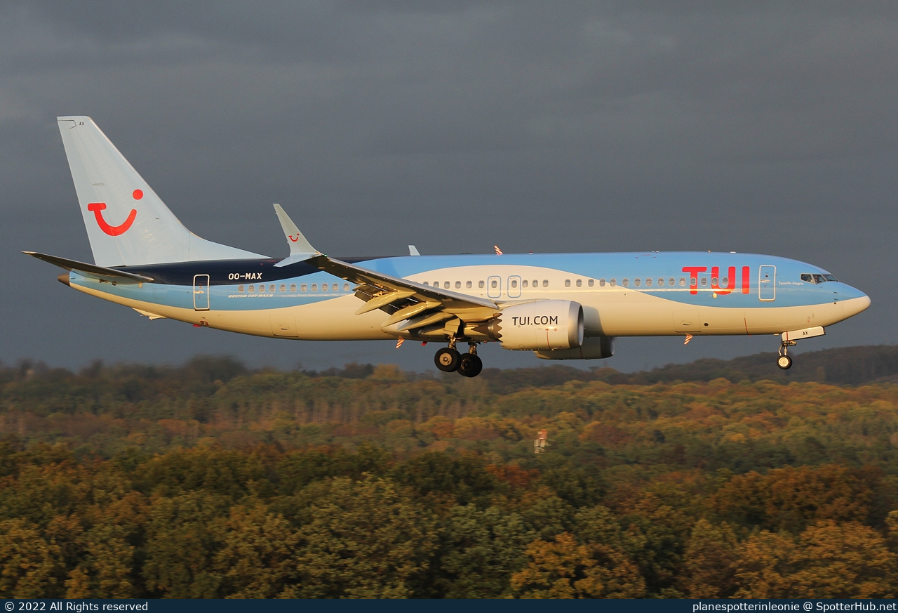 Photo of OO-MAX - Boeing 737 MAX 8 operated by TUI Airlines Belgium