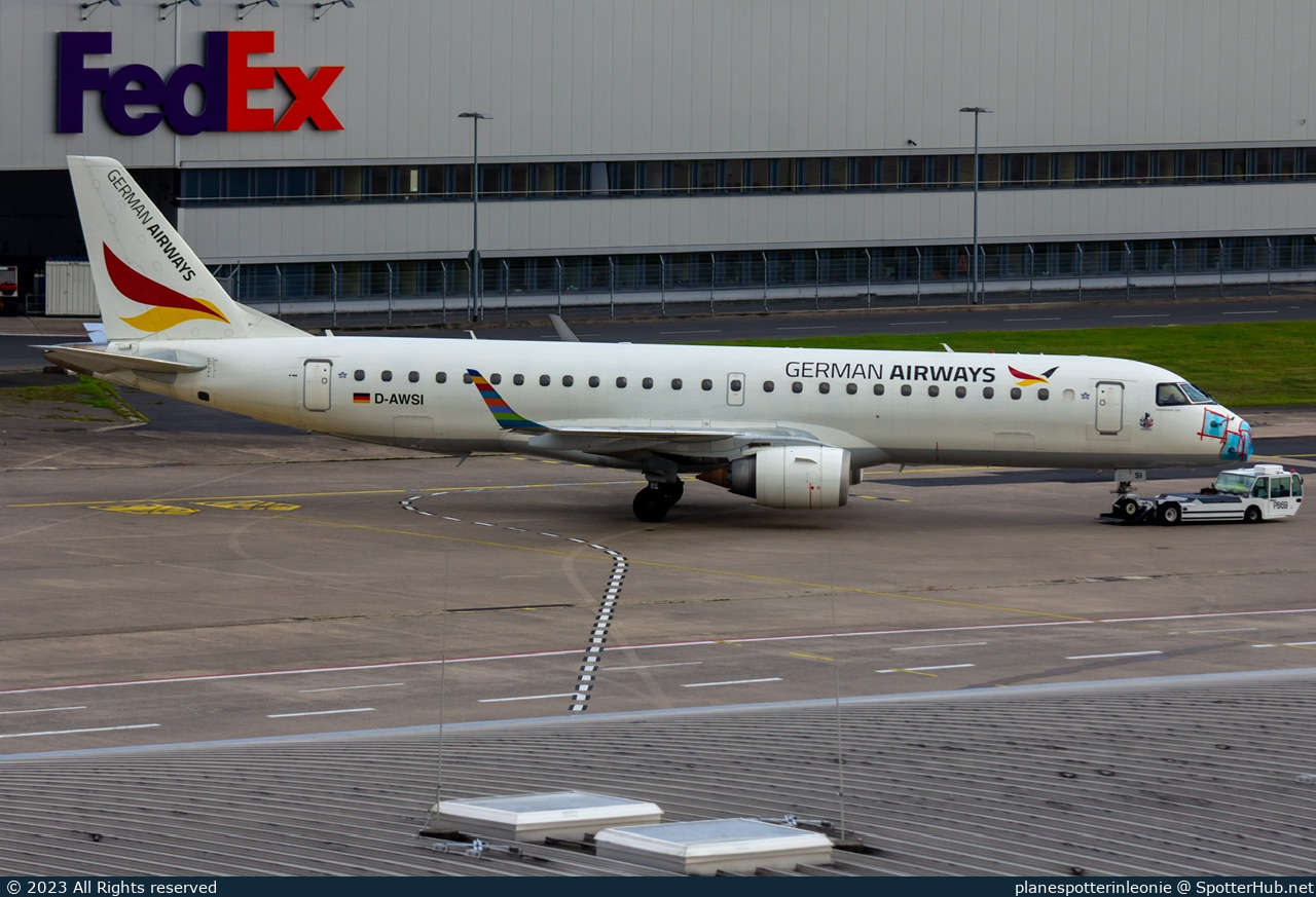 Photo of D-AWSI - Embraer ERJ-190LR operated by German Airways