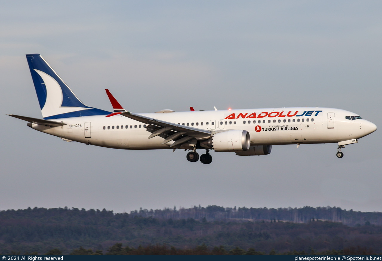 Photo of 9H-DRA - Boeing 737 MAX 8 operated by AnadoluJet (opb SmartLynx Malta)